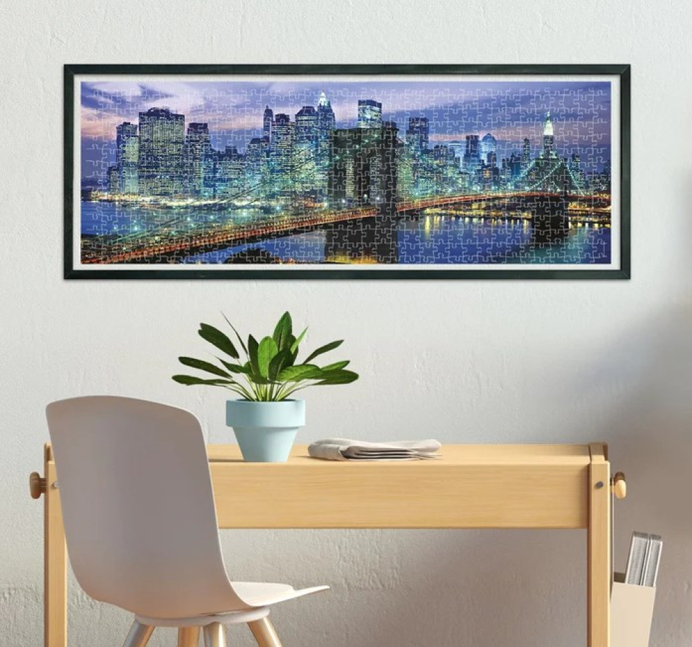 Пазл. Бруклинский мост. Нью-Йорк, панорама, 1000 эл. (Clementoni)
