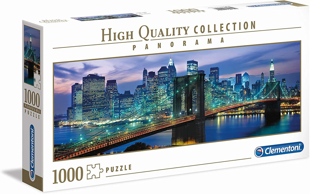 Пазл. Бруклинский мост. Нью-Йорк, панорама, 1000 эл. (Clementoni)
