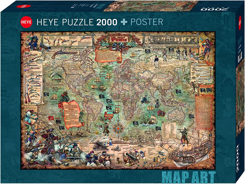 Пазл. Пиратская карта, 2000 эл. (Heye)
