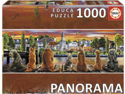 Пазл. Собаки на набережной, панорама, 1000 эл. (EDUCA) - фото