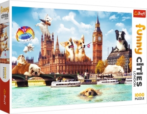 Пазл. Funny Cities. Собаки в Лондоне, 1000 эл. (Trefl)